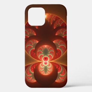 Lumineuze Abstracte Moderne Oranje Rode Fractal Case-Mate iPhone Case
