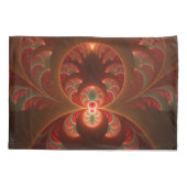 Lumineuze abstracte moderne oranje rode Fractal Kussensloop (Achterkant)
