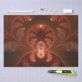 Lumineuze abstracte moderne oranje rode Fractal Tissuepapier (Craft)
