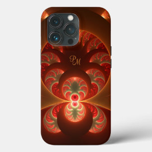 Lumineuze Abstracte Oranje Rode Fractale Kunst Ini Case-Mate iPhone Case