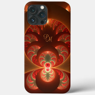 Lumineuze Abstracte Oranje Rode Fractale Kunst Ini Case-Mate iPhone Case