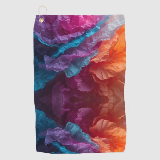 Lumineuze Abstracte Tissuepapierlagen Golfhanddoek (Voorkant)