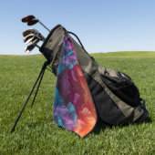 Lumineuze Abstracte Tissuepapierlagen Golfhanddoek (Groen)