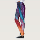 Lumineuze Abstracte Tissuepapierlagen Leggings (Links)