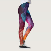 Lumineuze Abstracte Tissuepapierlagen Leggings (Rechts)