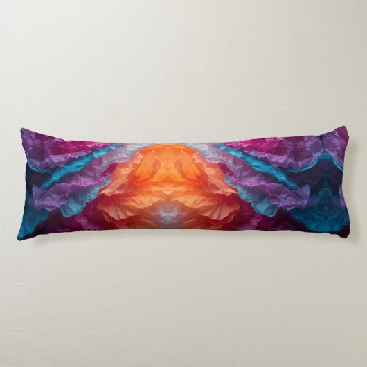 Lumineuze Abstracte Tissuepapierlagen Lichaamskussen (Voorkant)