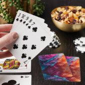 Lumineuze Abstracte Tissuepapierlagen Pokerkaarten (Insitu)