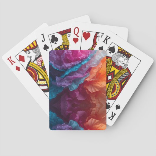Lumineuze Abstracte Tissuepapierlagen Pokerkaarten (Achterkant)