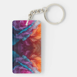 Lumineuze Abstracte Tissuepapierlagen Sleutelhanger