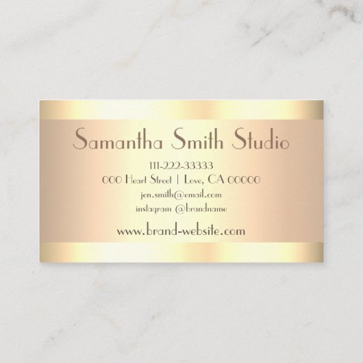 Lumineuze Blauwgroen Ombre Glitter Golden Nail Mod Visitekaartje (Achterkant)