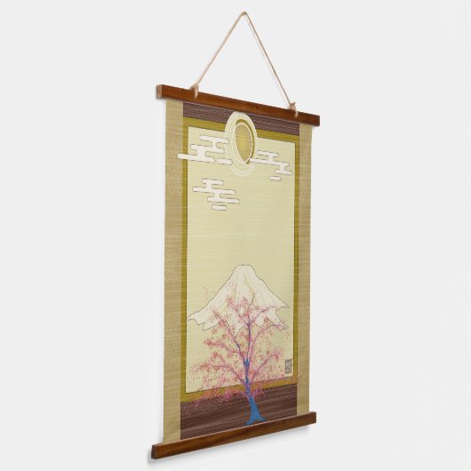 Lumineuze boom hangend wandkleed (Gebogen)