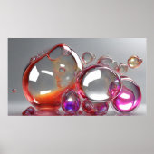 Lumineuze bubbels poster (Voorkant)