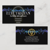 Lumineuze elektrische lamp met bliksem visitekaartje (Voorkant / Achterkant)