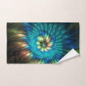 Lumineuze Fantasevloer, kleurrijk Abstract fractal Bad Handdoek (Handdoek)