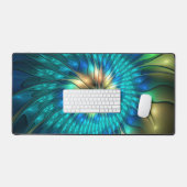 Lumineuze Fantasevloer, kleurrijk Abstract fractal Bureaumat (Keyboard & Muis)