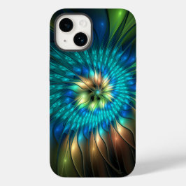 Lumineuze Fantasevloer, kleurrijk Abstract fractal Case-Mate iPhone 14 Hoesje