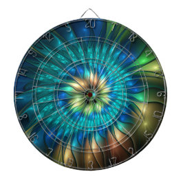 Lumineuze Fantasevloer, kleurrijk Abstract fractal Dartbord