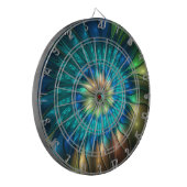 Lumineuze Fantasevloer, kleurrijk Abstract fractal Dartbord (Voorkant Links)