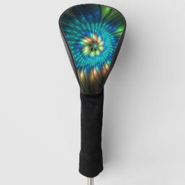 Lumineuze Fantasevloer, kleurrijk Abstract fractal Golfheadcover