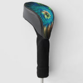 Lumineuze Fantasevloer, kleurrijk Abstract fractal Golfheadcover (Schuin)