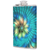 Lumineuze Fantasevloer, kleurrijk Abstract fractal Heupfles (Links)