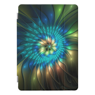Lumineuze Fantasevloer, kleurrijk Abstract fractal iPad Pro Cover