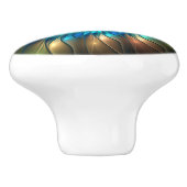 Lumineuze Fantasevloer, kleurrijk Abstract fractal Keramische Knop (Zijkant)