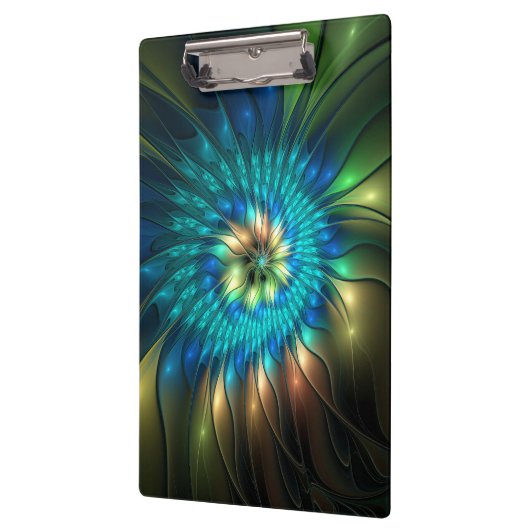 Lumineuze Fantasevloer, kleurrijk Abstract fractal Klembord (Links)