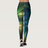 Lumineuze Fantasevloer, kleurrijk Abstract fractal Leggings (Achterkant)