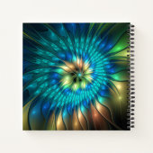 Lumineuze Fantasevloer, kleurrijk Abstract fractal Notitieboek (Achterkant)