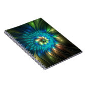 Lumineuze Fantasevloer, kleurrijk Abstract fractal Notitieboek (Rechterzijde)