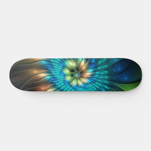 Lumineuze Fantasevloer, kleurrijk Abstract fractal Persoonlijk Skateboard (Horizontaal)
