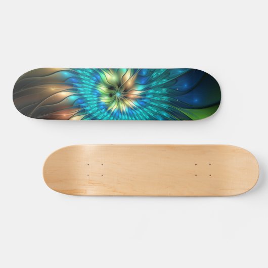 Lumineuze Fantasevloer, kleurrijk Abstract fractal Persoonlijk Skateboard (Horizontaal)