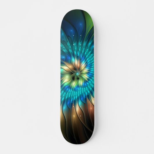 Lumineuze Fantasevloer, kleurrijk Abstract fractal Persoonlijk Skateboard (Voorkant)