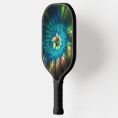 Lumineuze Fantasevloer, kleurrijk Abstract fractal Pickleball Paddle (Links)