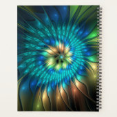 Lumineuze Fantasevloer, kleurrijk Abstract fractal Planner (Achterkant)