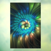 Lumineuze Fantasevloer, kleurrijk Abstract fractal Raamsticker (Vel 3)