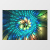 Lumineuze Fantasevloer, kleurrijk Abstract fractal Raamsticker (Vel)