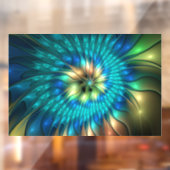 Lumineuze Fantasevloer, kleurrijk Abstract fractal Raamsticker (Vel 2)