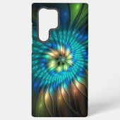 Lumineuze Fantasevloer, kleurrijk Abstract fractal Samsung Galaxy Hoesje (Achterkant)