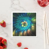 Lumineuze Fantasevloer, kleurrijk Abstract fractal Servet (Insitu)