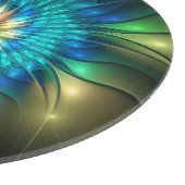 Lumineuze Fantasevloer, kleurrijk Abstract fractal Snijplank (Hoek)