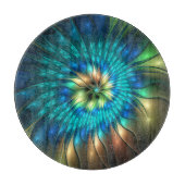 Lumineuze Fantasevloer, kleurrijk Abstract fractal Snijplank (Voorkant)