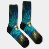 Lumineuze Fantasevloer, kleurrijk Abstract fractal Sokken (Rechts)
