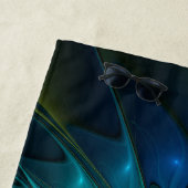 Lumineuze Fantasevloer, kleurrijk Abstract fractal Strandlaken (In situ)