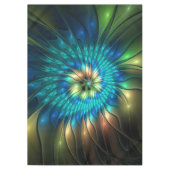 Lumineuze Fantasevloer, kleurrijk Abstract fractal Tafelkleed (Voorkant)