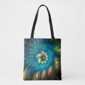 Lumineuze Fantasevloer, kleurrijk Abstract fractal Tote Bag (Voorkant)
