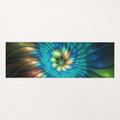 Lumineuze Fantasevloer, kleurrijk Abstract fractal Yogamat (Voorkant (horizontaal))