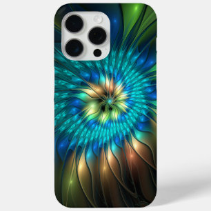 Lumineuze Fantasie Bloem, Kleurrijke Abstracte Fra iPhone 15 Pro Max Hoesje