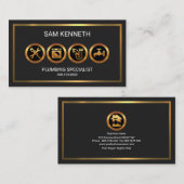 Lumineuze gouden grensstekker visitekaartje (Voorkant / Achterkant)